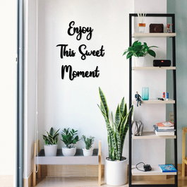 Wallity Enjoy This Sweet Moment Escultura de pared en Negro